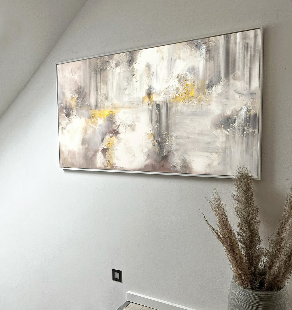 Chloe - Texturált felületű akril festmény - 140x80cm